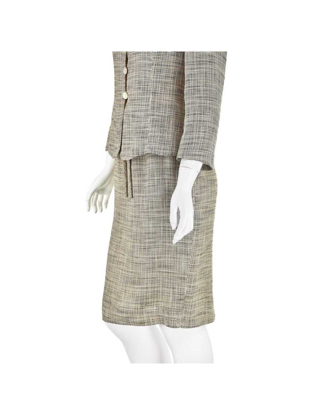 GIORGIO ARMANI Vintage Linen Blend Skirt Suit, SZ 2-4 - Picture 5 of 9